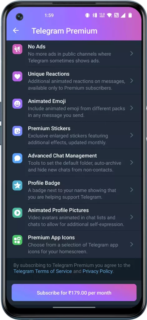 Telegram Premium APK S2